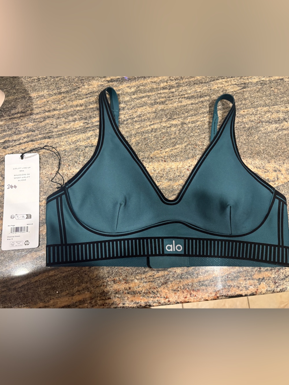 ALO Yoga Bralette with Black Trim